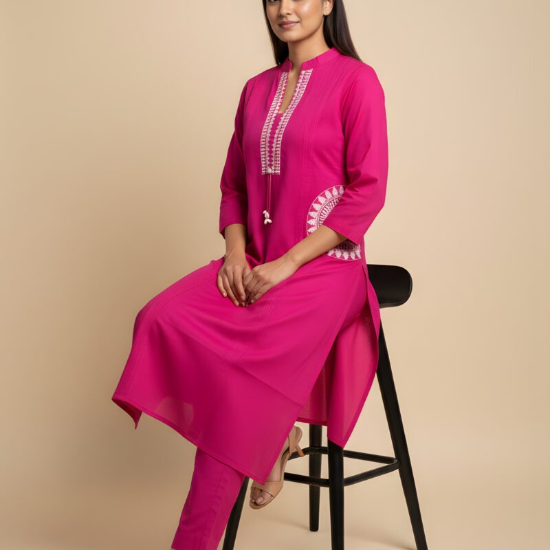 Pink cord set for women